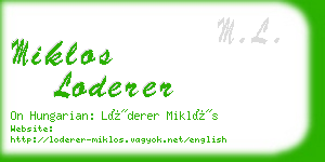 miklos loderer business card